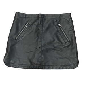 Pleather Black Mini Skirt